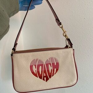 Coach Nolita 19 With Stripe Heart Motif